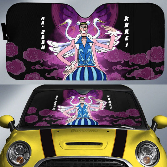 Mr. 2 Bon Kurei Car Sunshade Custom One Piece Anime Car Accessories For Anime Fans - Gearcarcover - 1