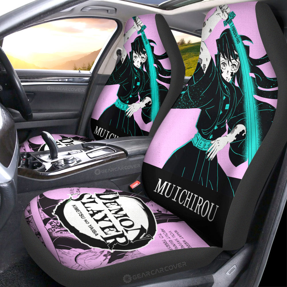 Muichiro Tokito Car Seat Covers Custom Demon Slayer Anime Car Accessories - Gearcarcover - 1