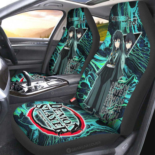 Muichiro Tokito Car Seat Covers Custom Demon Slayer Car Accessories For Fans - Gearcarcover - 2