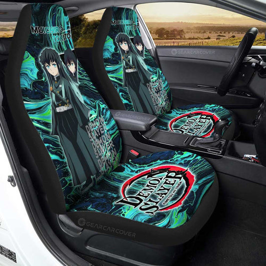 Muichiro Tokito Car Seat Covers Custom Demon Slayer Car Accessories For Fans - Gearcarcover - 1