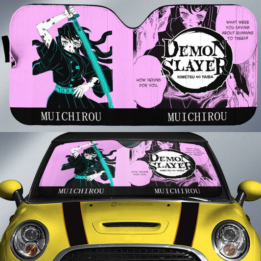 Muichiro Tokito Car Sunshade Custom Demon Slayer Car Accessories Manga Style - Gearcarcover - 1