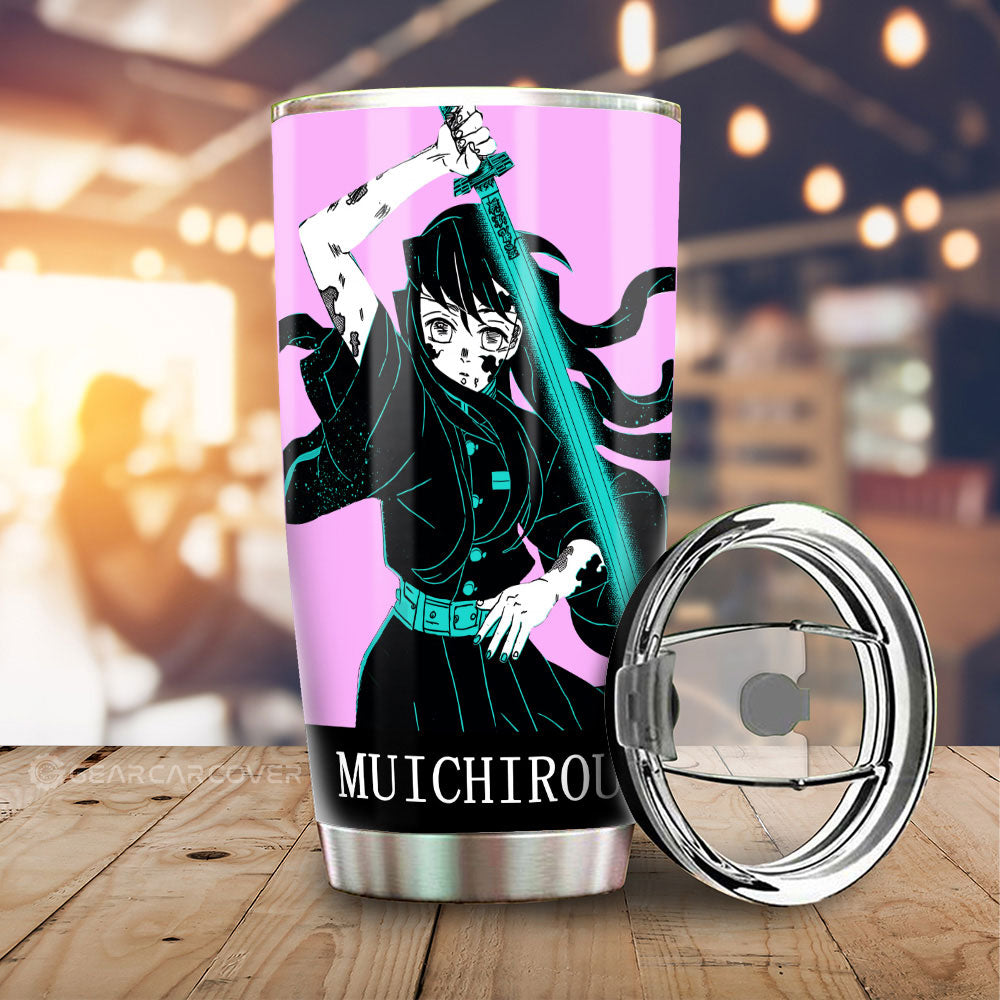 Muichiro Tokito Tumbler Cup Custom Demon Slayer Car Accessories Manga Style - Gearcarcover - 2