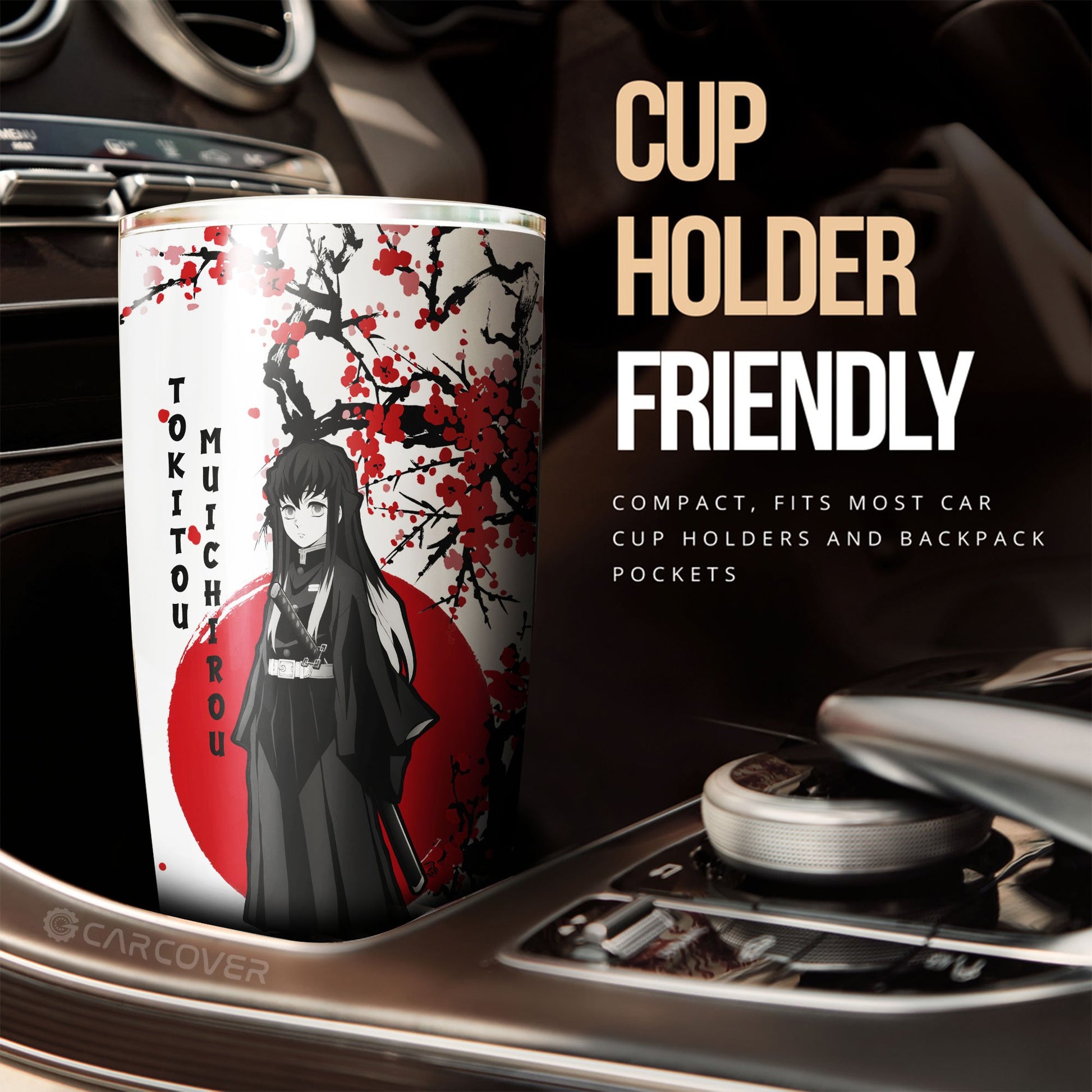 Muichiro Tumbler Cup Custom Japan Style Anime Demon Slayer Car Interior Accessories - Gearcarcover - 2