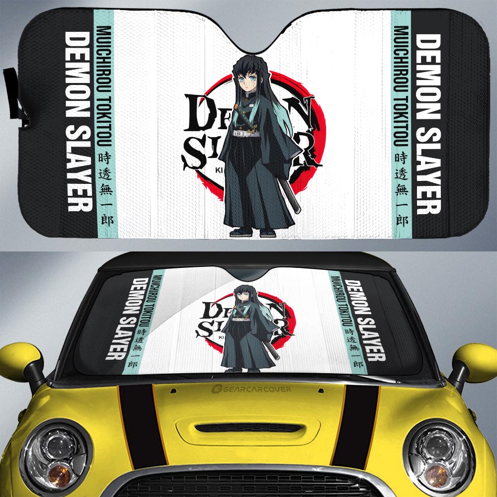 Muichirou Tokitou Car Sunshade Custom Demon Slayer Car Accessories For Anime Fans - Gearcarcover - 1