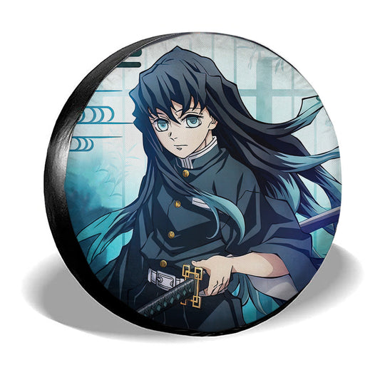 Muichirou Tokitou Spare Tire Cover Custom Demon Slayer Anime Car Accessoriess - Gearcarcover - 2