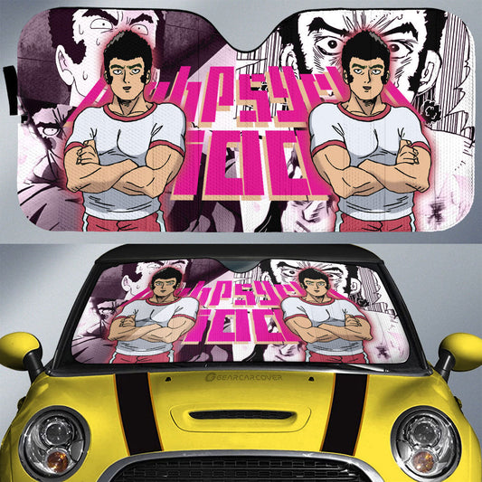 Musashi Goda Car Sunshade Custom Mob Psycho 100 Anime Car Accessories For Fans - Gearcarcover - 1
