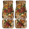 Music Note Butterfly Car Floor Mats Custom Red Rose Car Accessories - Gearcarcover - 1
