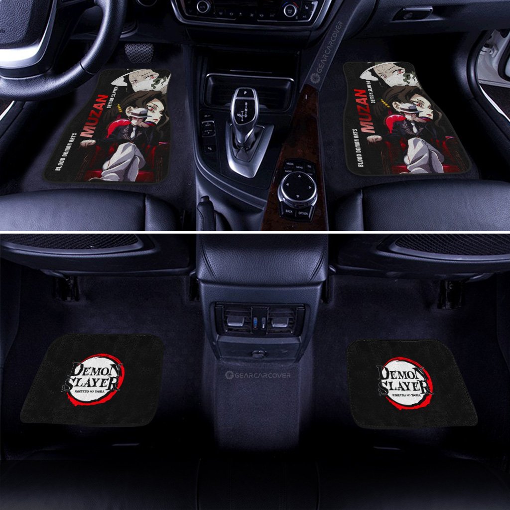 Muzan Car Floor Mats Custom Demon Slayer Anime - Gearcarcover - 3