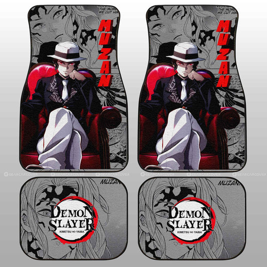 Muzan Car Floor Mats Custom Demon Slayer Anime Mix Mangas - Gearcarcover - 2