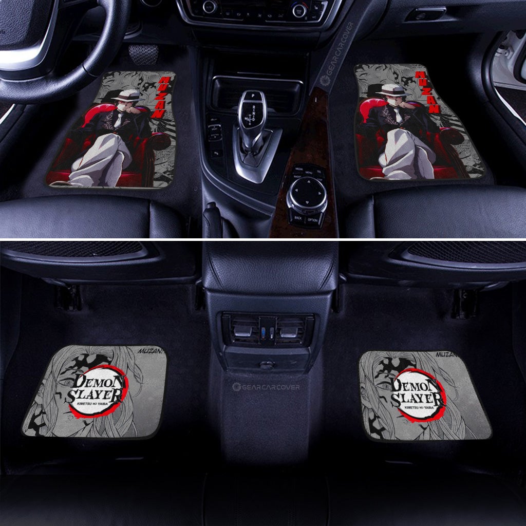 Muzan Car Floor Mats Custom Demon Slayer Anime Mix Mangas - Gearcarcover - 3