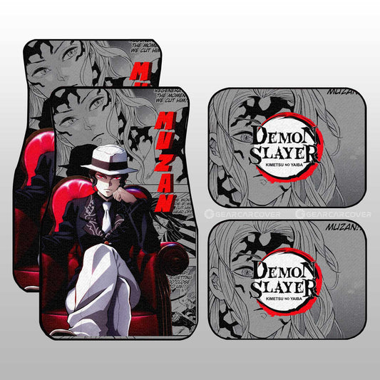 Muzan Car Floor Mats Custom Demon Slayer Anime Mix Mangas - Gearcarcover - 1