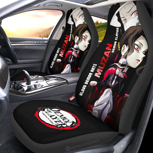 Muzan Car Seat Covers Custom Demon Slayer Anime - Gearcarcover - 2