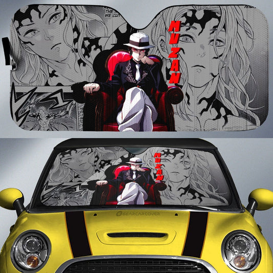 Muzan Car Sunshade Custom Demon Slayer Anime Mix Mangas - Gearcarcover - 1