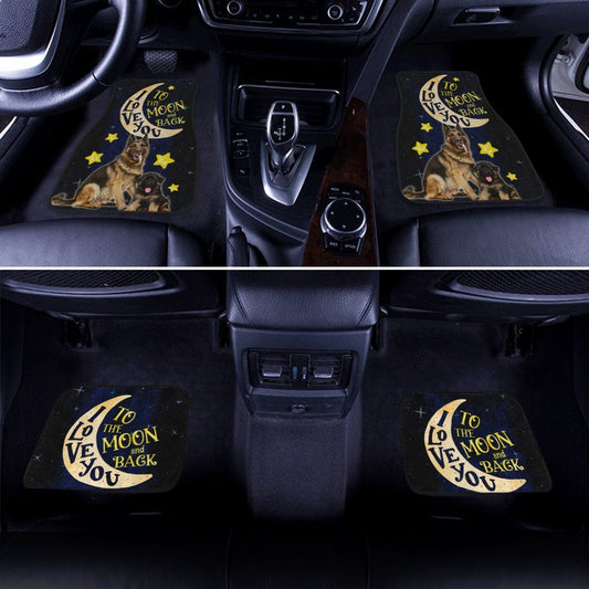 My Friend German Shepherd Car Floor Mats Custom I Love You To The Moon And Back Car Accessories - Gearcarcover - 2