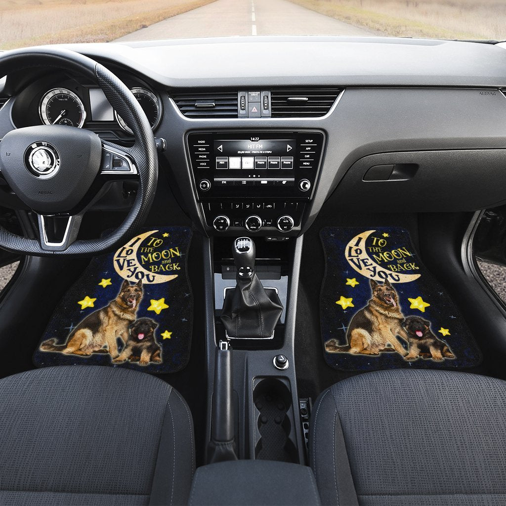 My Friend German Shepherd Car Floor Mats Custom I Love You To The Moon And Back Car Accessories - Gearcarcover - 3