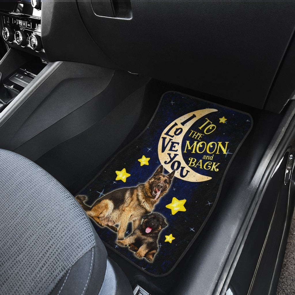 My Friend German Shepherd Car Floor Mats Custom I Love You To The Moon And Back Car Accessories - Gearcarcover - 4