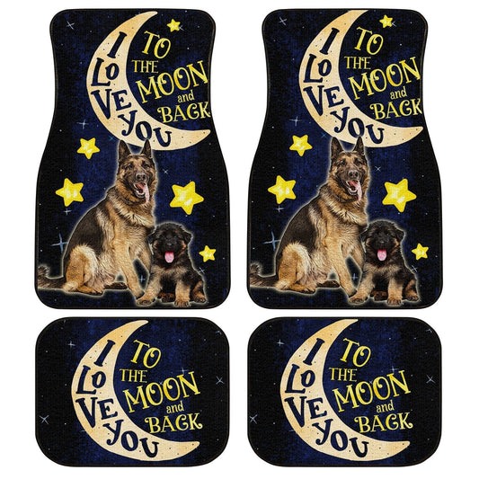 My Friend German Shepherd Car Floor Mats Custom I Love You To The Moon And Back Car Accessories - Gearcarcover - 1