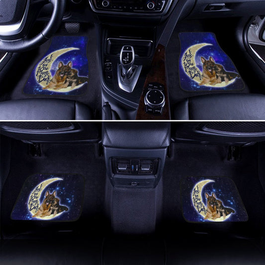 My Friend German Shepherd Car Floor Mats Custom I Love You To The Moon And Back Galaxy Car Accessories - Gearcarcover - 2