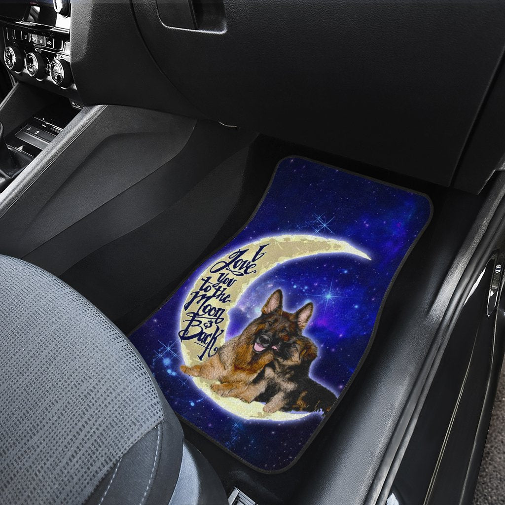 My Friend German Shepherd Car Floor Mats Custom I Love You To The Moon And Back Galaxy Car Accessories - Gearcarcover - 4