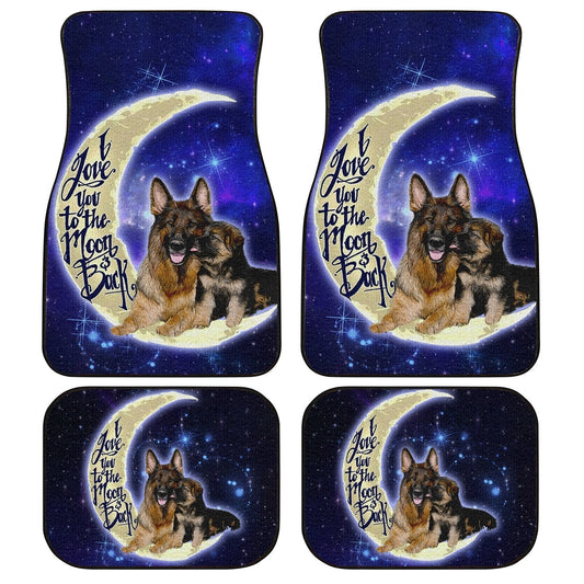 My Friend German Shepherd Car Floor Mats Custom I Love You To The Moon And Back Galaxy Car Accessories - Gearcarcover - 1
