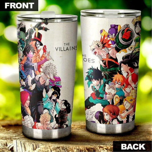 My Hero Academia Tumbler Cup Custom Heroes Vs Villains Anime Accessories - Gearcarcover - 1