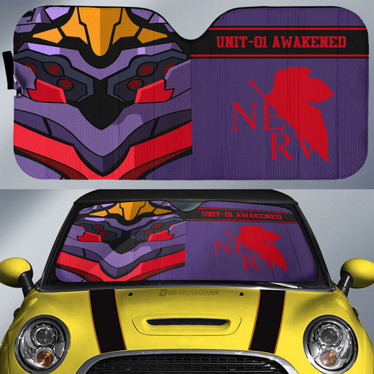NGE Unit 01 Awakened Car Sunshade Custom NGE Car Interior Accessories - Gearcarcover - 1