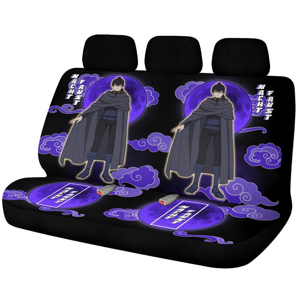 Nacht Faust Car Back Seat Covers Custom Black Clover Anime Car Accessories - Gearcarcover - 1