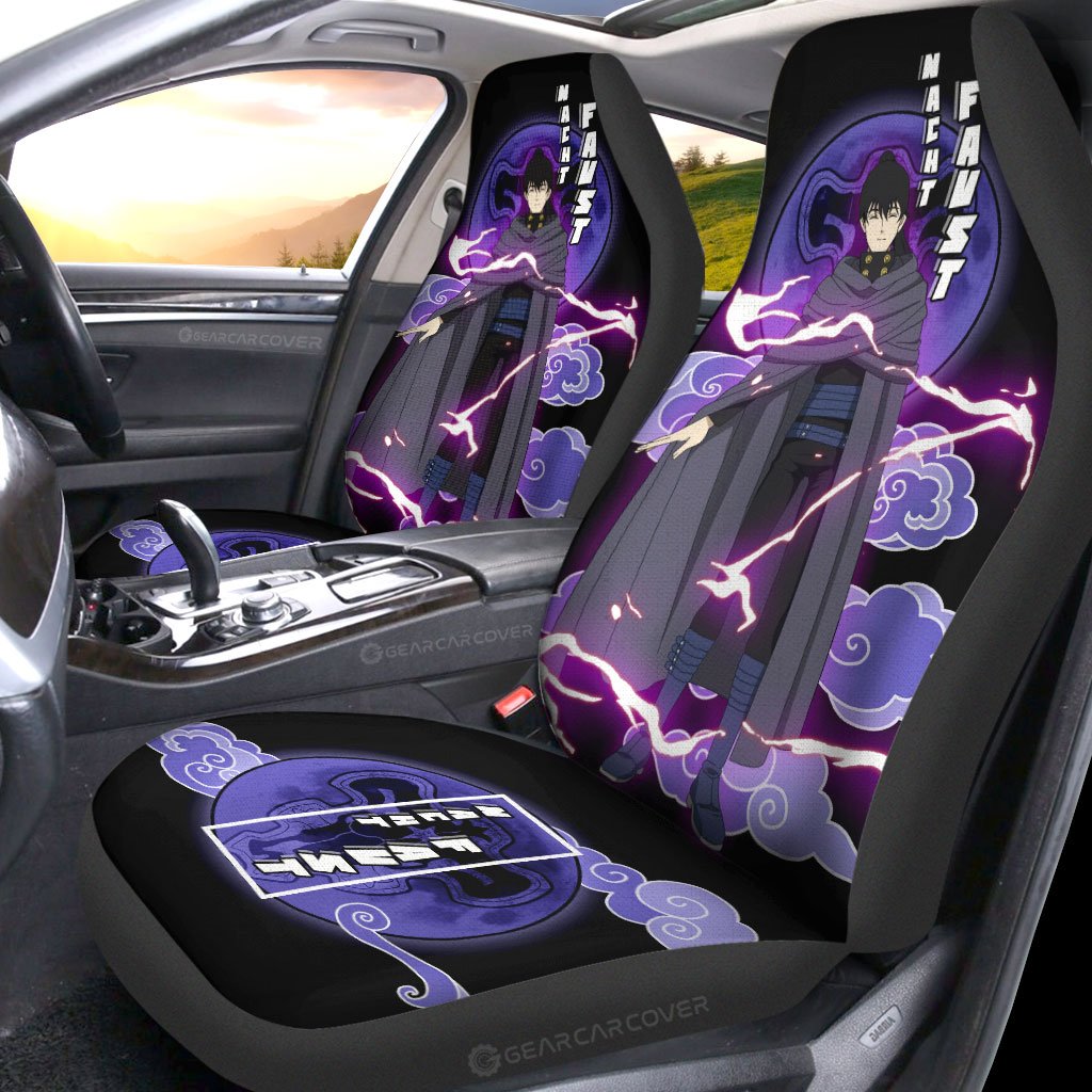 Nacht Faust Car Seat Covers Custom Anime Black Clover Car Accessories - Gearcarcover - 2