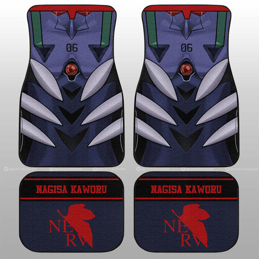 Nagisa Kaworu Car Floor Mats Custom NGE Car Interior Accessories - Gearcarcover - 1