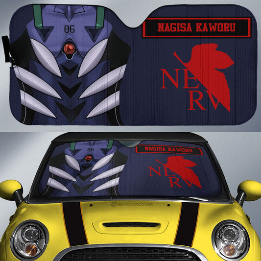 Nagisa Kaworu Car Sunshade Custom NGE Car Interior Accessories - Gearcarcover - 1