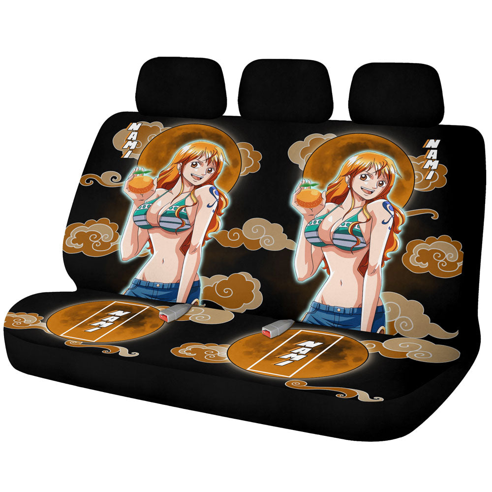 Nami Car Back Seat Covers Custom One Piece Anime Car Accessories - Gearcarcover - 1