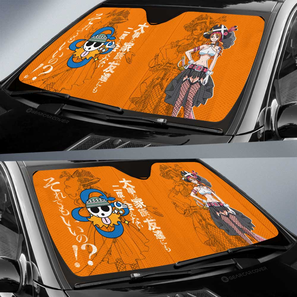 Nami Car Film Red Sunshade Custom One Piece Car Interior Accessories - Gearcarcover - 3