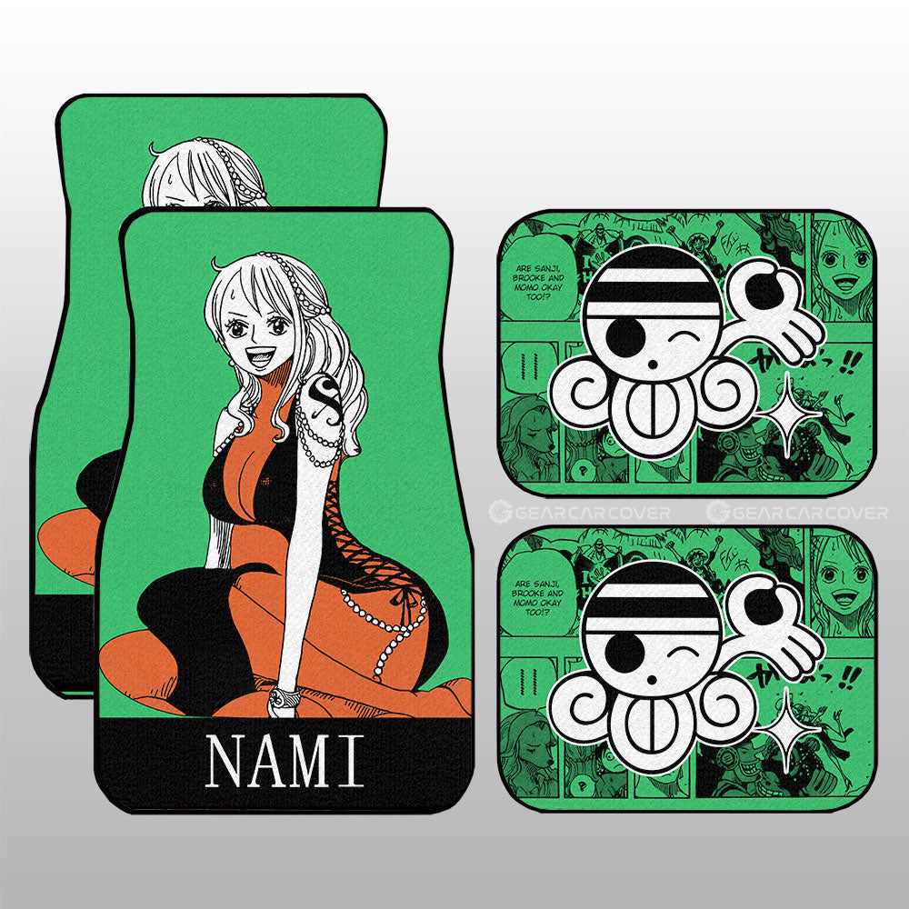 Nami Car Floor Mats Custom One Piece Anime Car Accessories - Gearcarcover - 3