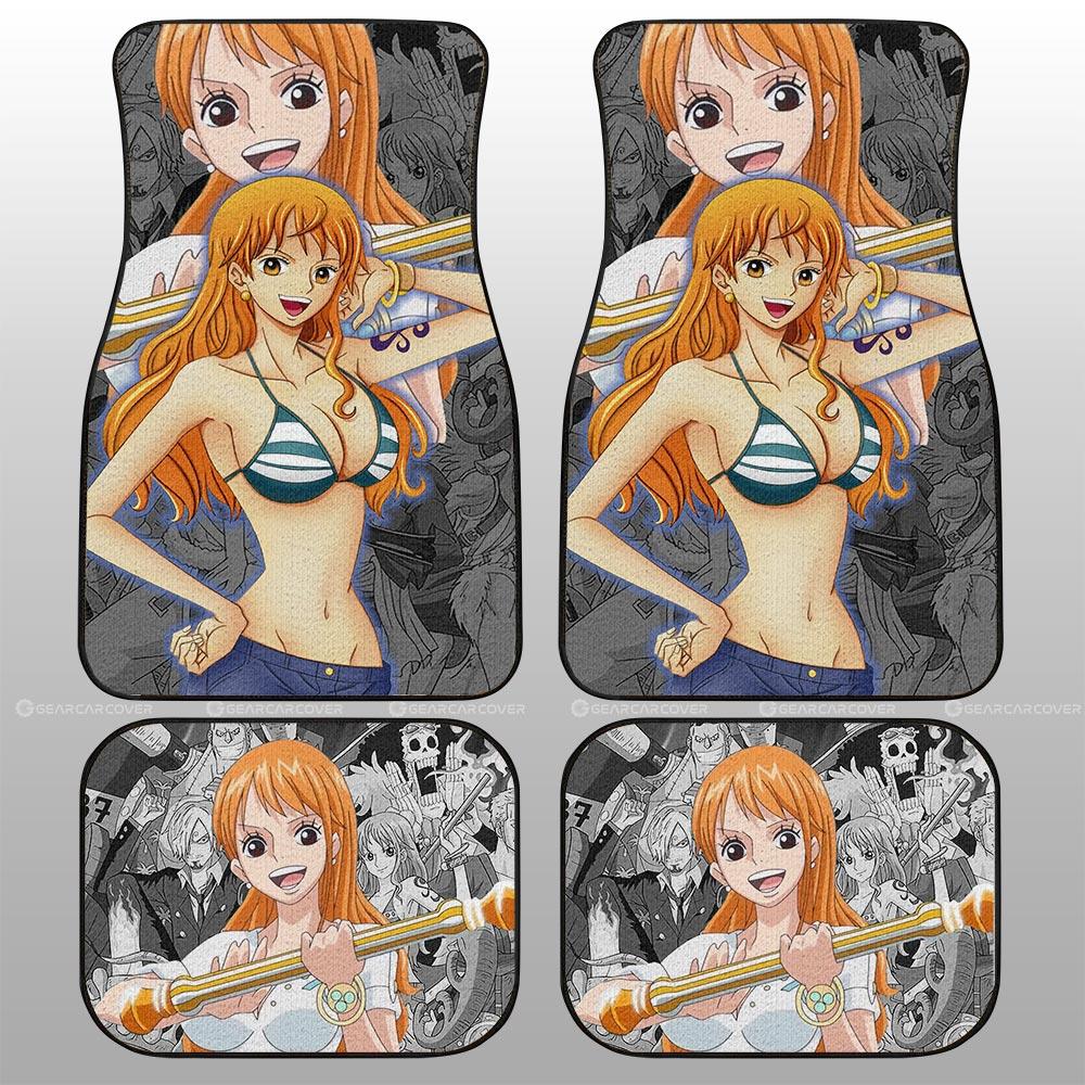 Nami Car Floor Mats Custom One Piece Anime Car Interior Accessories - Gearcarcover - 2