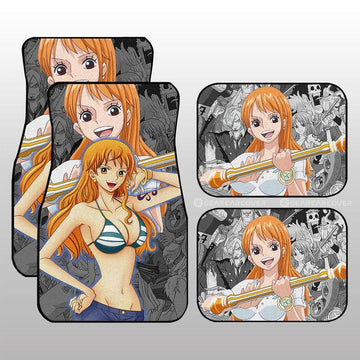 Nami Car Floor Mats Custom One Piece Anime Car Interior Accessories - Gearcarcover - 1