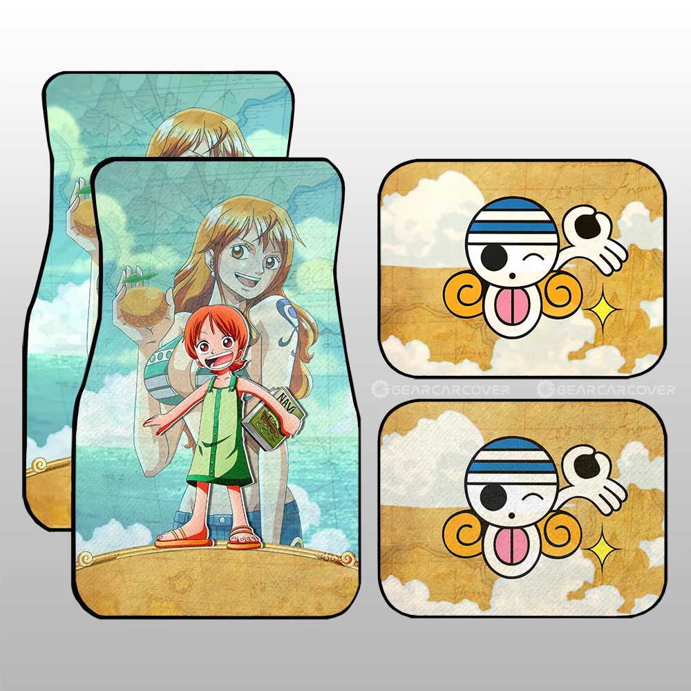 Nami Car Floor Mats Custom One Piece Map Anime Car Accessories - Gearcarcover - 1