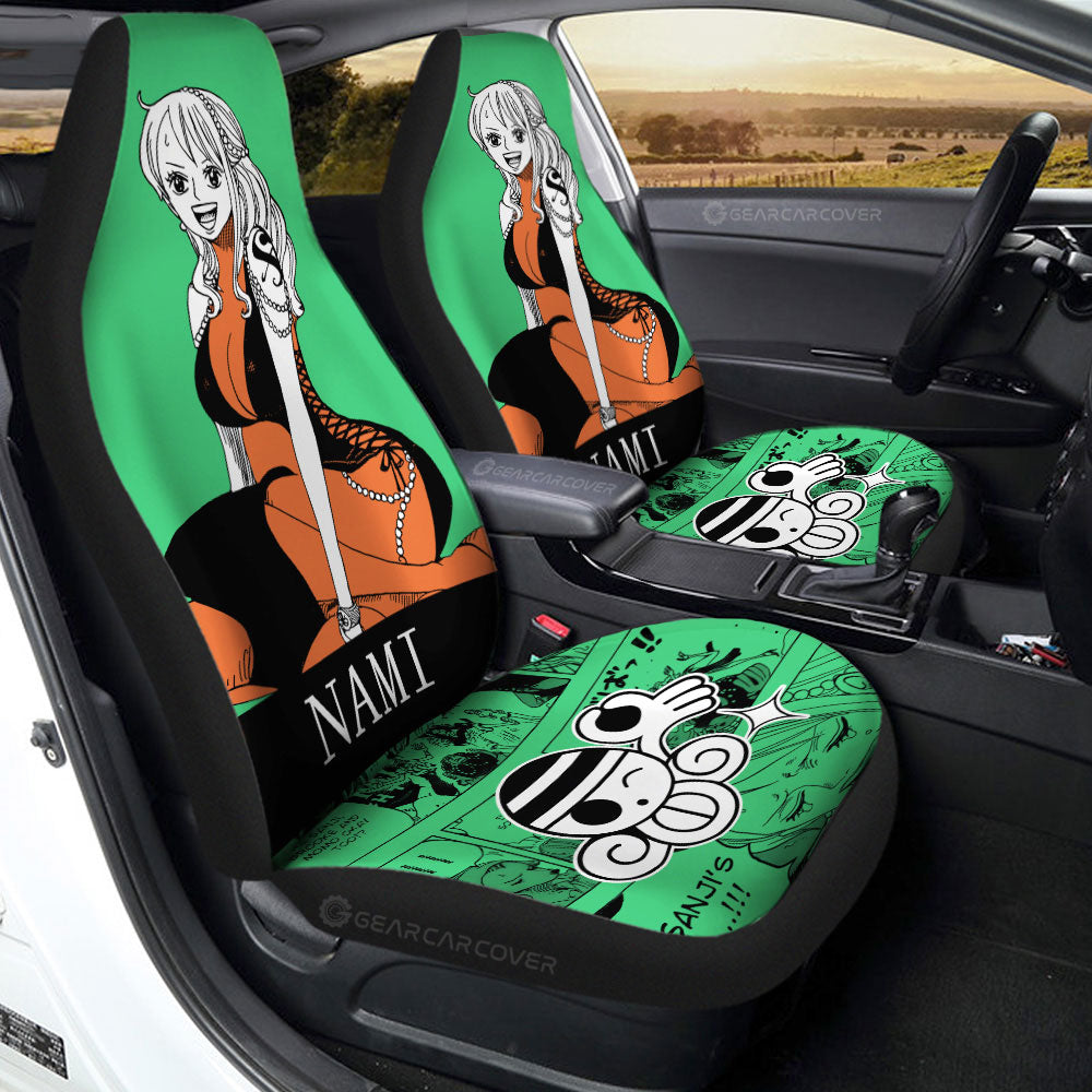 Nami Car Seat Covers Custom One Piece Anime Car Accessories - Gearcarcover - 2