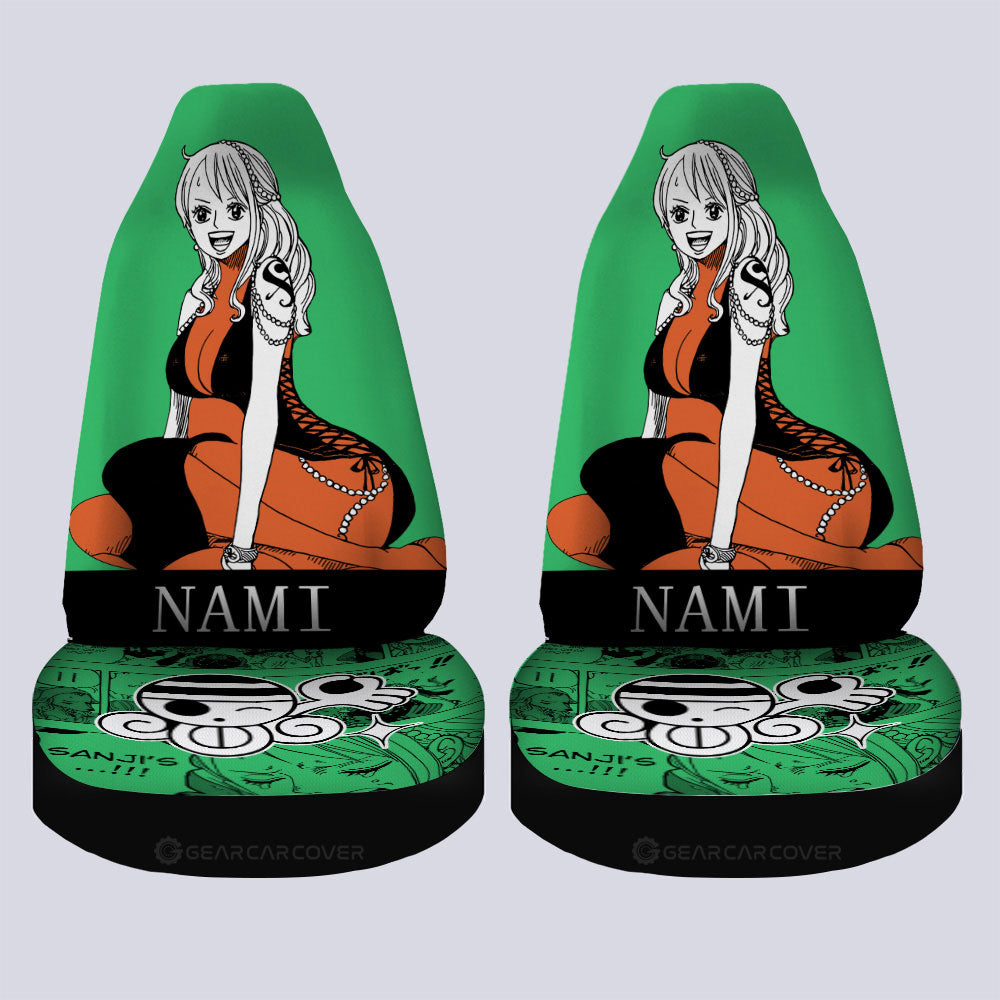 Nami Car Seat Covers Custom One Piece Anime Car Accessories - Gearcarcover - 4