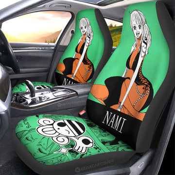 Nami Car Seat Covers Custom One Piece Anime Car Accessories - Gearcarcover - 1