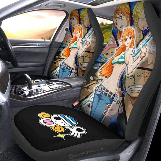 Nami Car Seat Covers Custom One Piece Anime Car Interior Accessories - Gearcarcover - 2