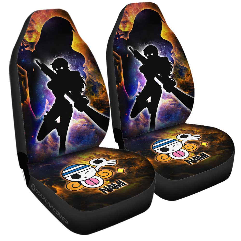 Nami Car Seat Covers Custom One Piece Anime Silhouette Style - Gearcarcover - 3