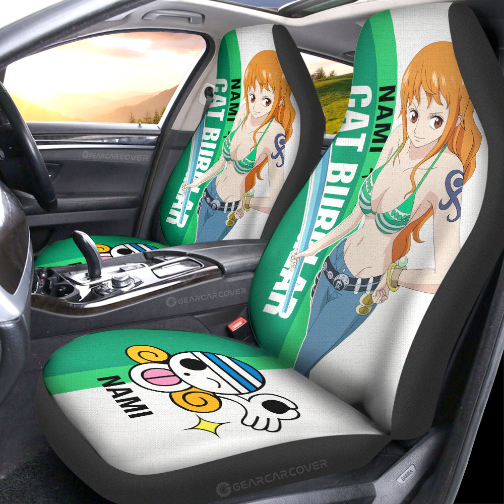 Nami Car Seat Covers Custom One Piece Car Accessories For Anime Fans - Gearcarcover - 2