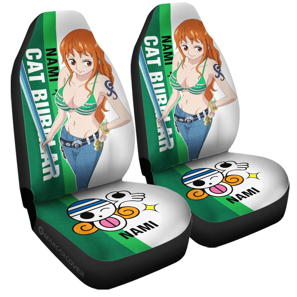 Nami Car Seat Covers Custom One Piece Car Accessories For Anime Fans - Gearcarcover - 3