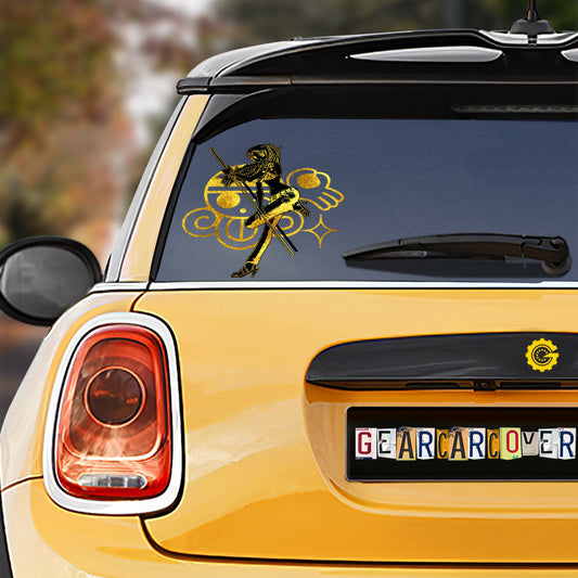 Nami Car Sticker Custom One Piece Anime Gold Silhouette Style - Gearcarcover - 1