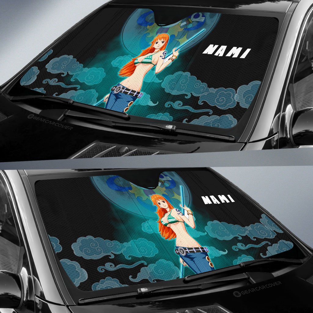 Nami Car Sunshade Custom Anime One Piece Car Accessories For Anime Fans - Gearcarcover - 2