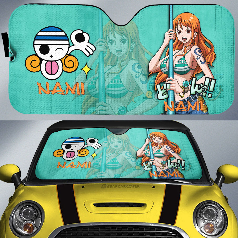 Nami Car Sunshade Custom One Piece Anime Car Accessories - Gearcarcover - 1