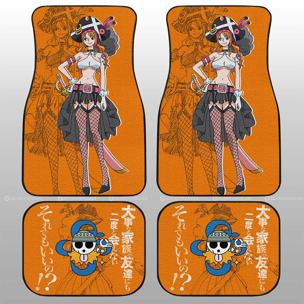 Nami Film Red Car Floor Mats Custom One Piece Anime Car Accessories - Gearcarcover - 1