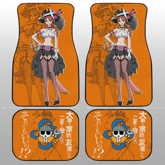 Nami Film Red Car Floor Mats Custom One Piece Anime Car Accessories - Gearcarcover - 1