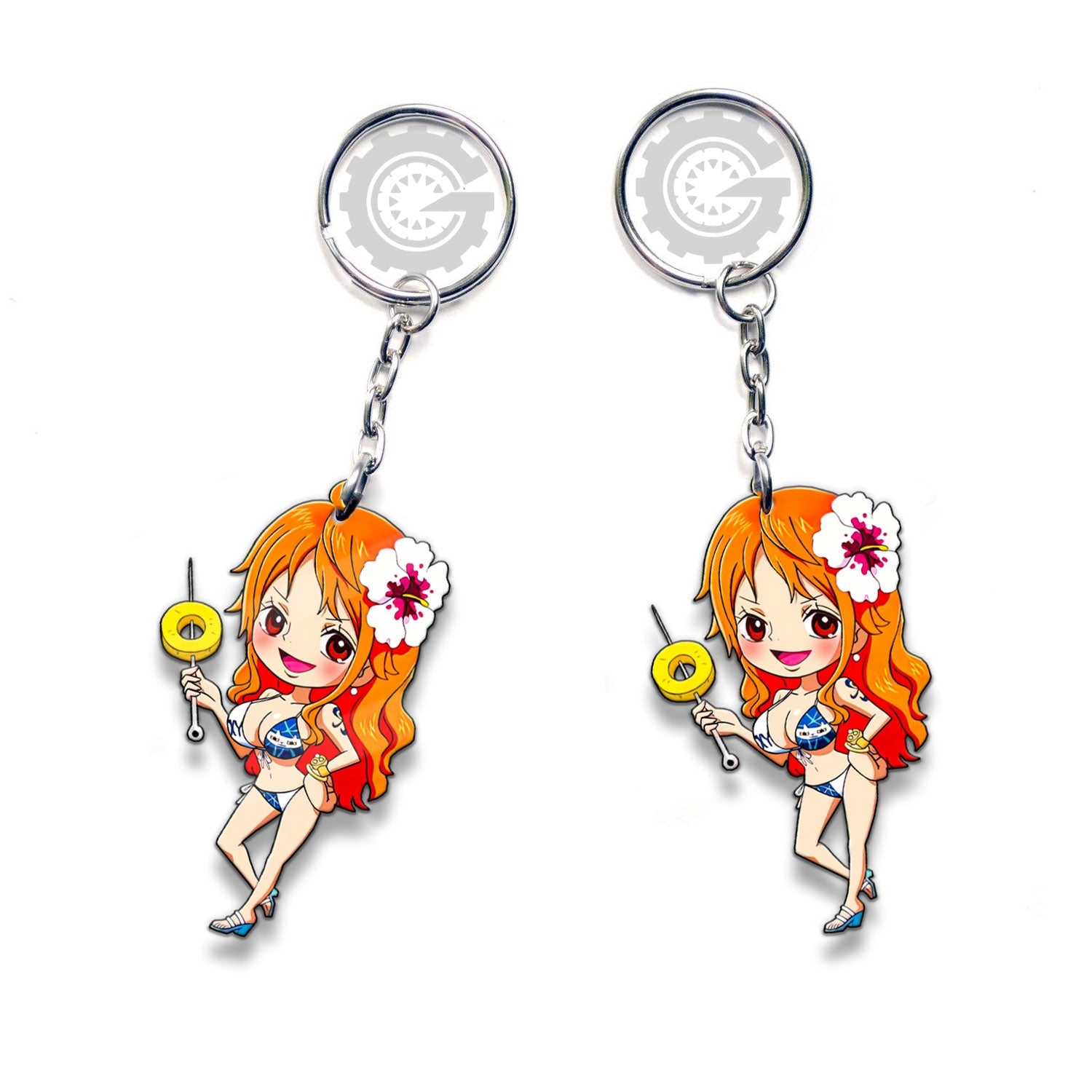 Nami Keychains Custom One Piece Anime Car Accessories - Gearcarcover - 3