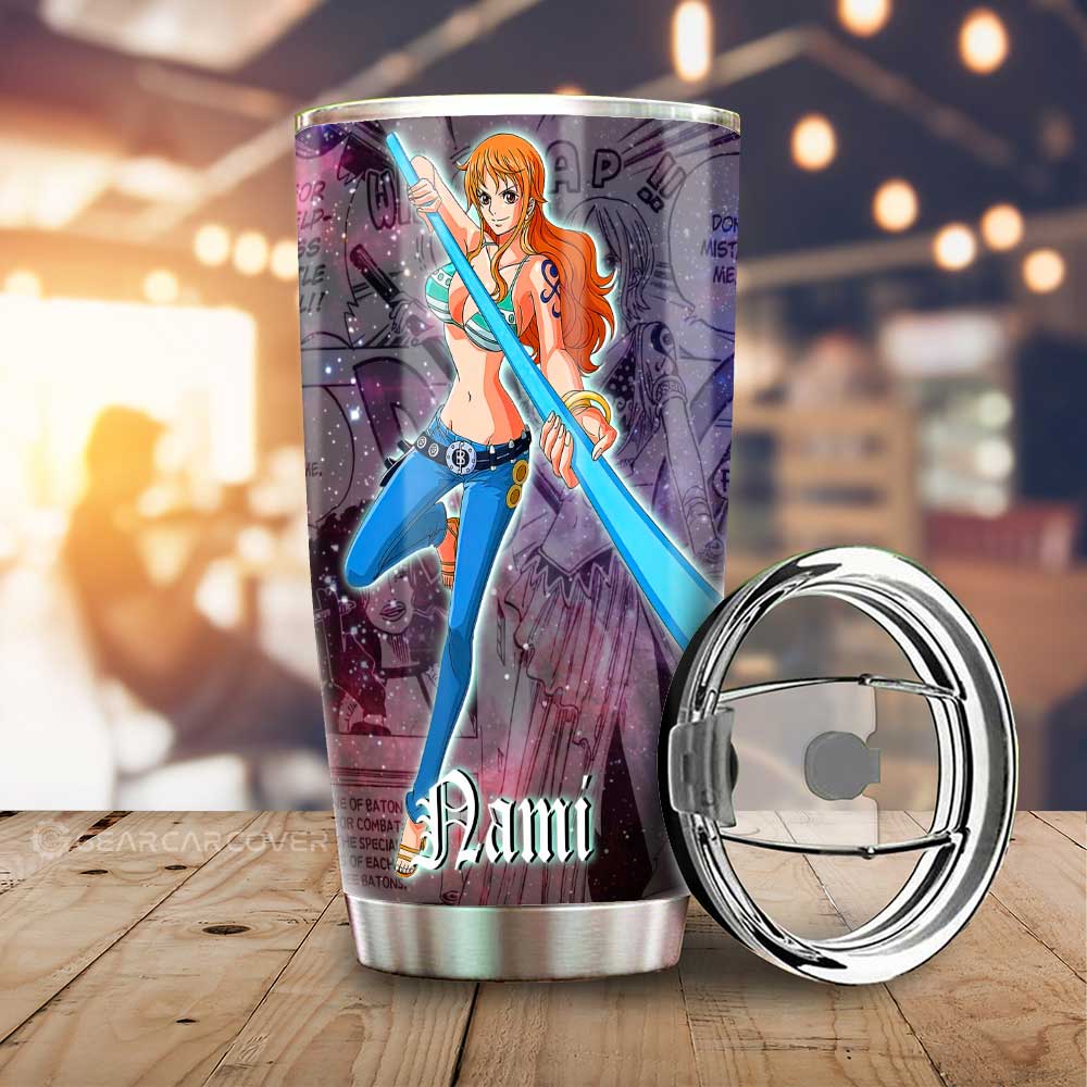 Nami Tumbler Cup Custom One Piece Anime Car Accessories Manga Galaxy Style - Gearcarcover - 1